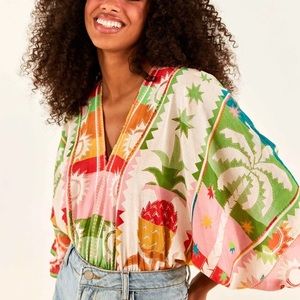 Farm Rio Rainbow Sunset Bodysuit